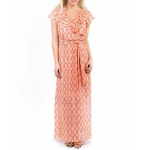 Coral and Gray Soft Dreams Dress by DownEast